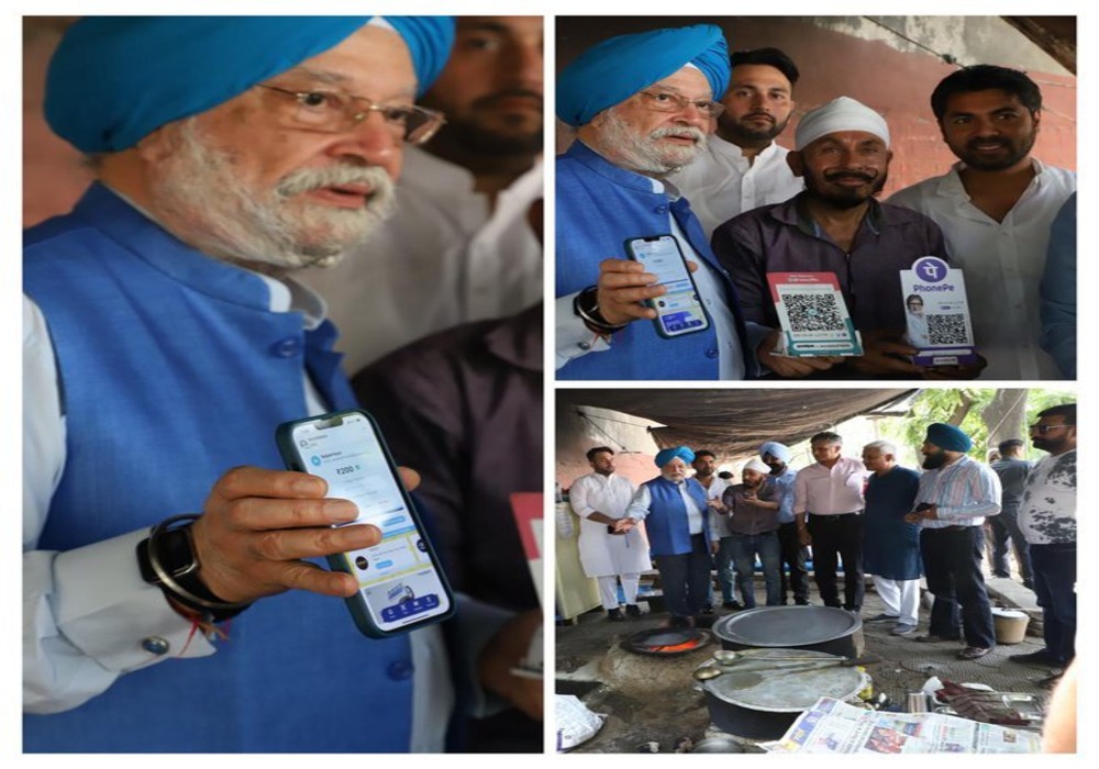 Tasted the sumptuous Dal Tadka being prepared by Sardar Narinder Singh Ji at his roadside dhaba in Sector 19 in Chandigarh today.   A happy beneficiary of PM Narendra Modi Ji’s #PMSVANidhi Yojana, Narinder Ji proudly displayed the identity card issued to 
