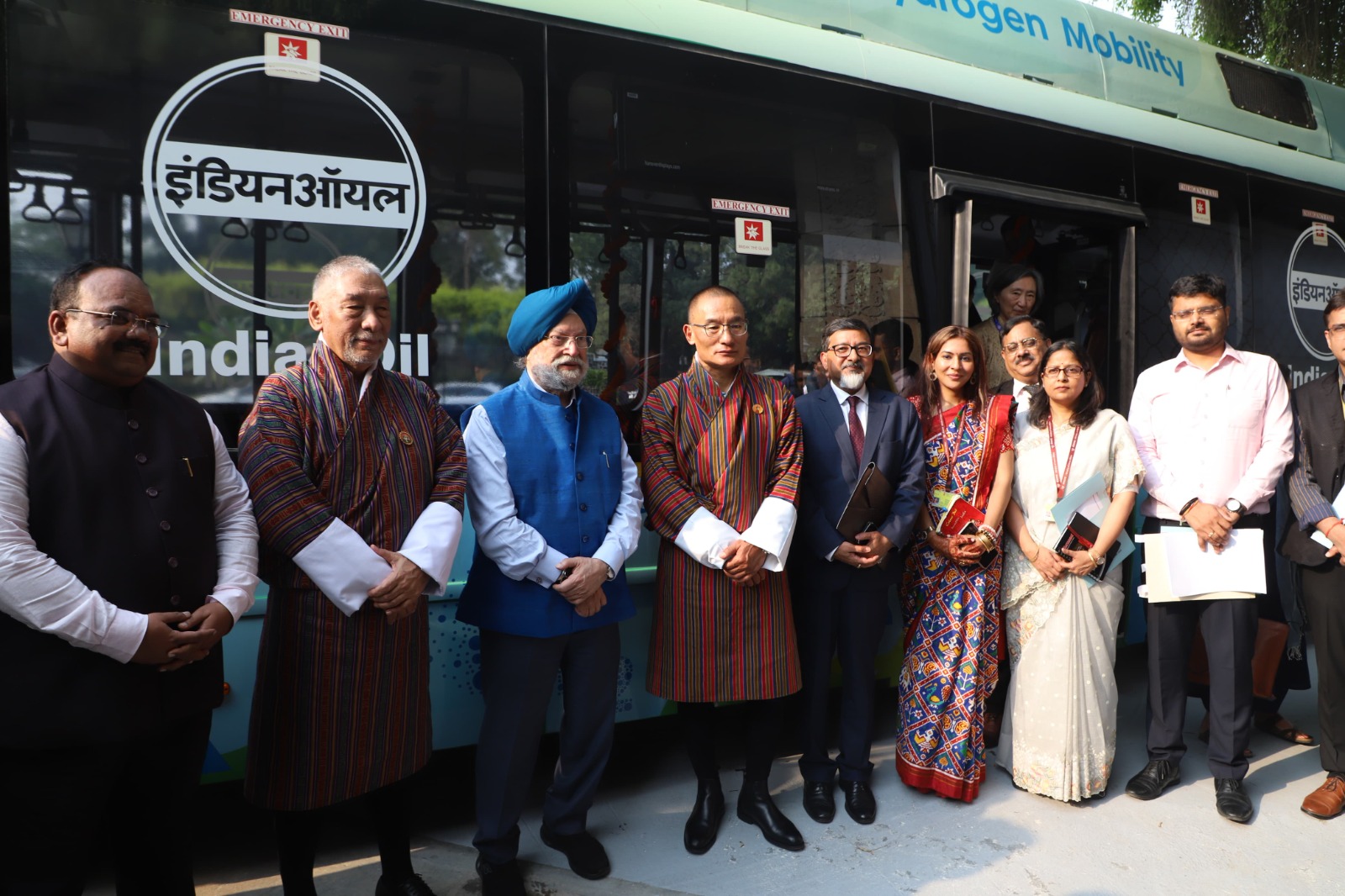 Took a Hydrogen bus ride with PM of Bhutan